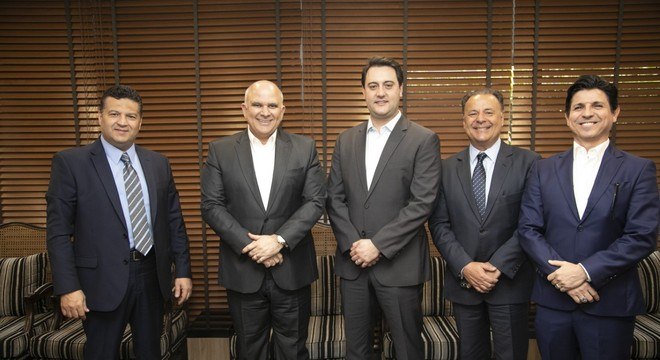 Marcelo Cardoso, Marcus Vinícius Vieira, Ratinho Júnior, Leonardo Petrelli e André Dias