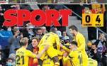 Sport (Espanha)'Felizes em vencê-los novamente. O Barça está de volta com um golpe de efeito: humilhou o Real Madrid em seu próprio estádio!'