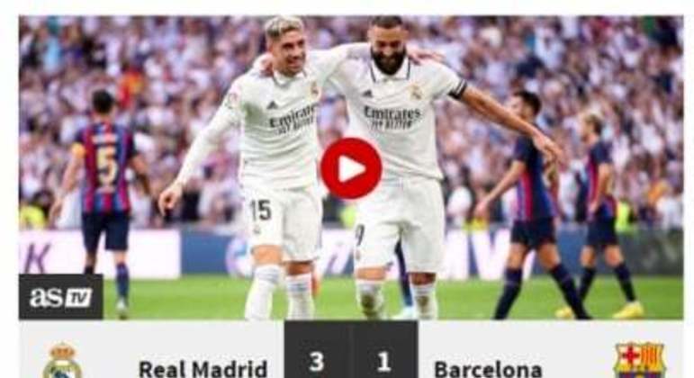 Real Madrid x Barcelona - Capa do As