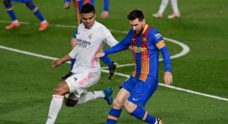 Real Madrid x Barcelona - Casemiro e Messi