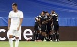 O time da Moldávia abriu o placar logo no primeiro tempo. A partida foi cheia de faltas e seis cartões amarelos distribuídos. O Real empatou com um gol de pênalti de Benzema. O segundo gol dos moldávios saiu nos acréscimos do segundo tempo