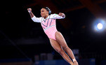 Rebeca Andrade faz salto na final do aparelho na Olimpíada de Tóquio