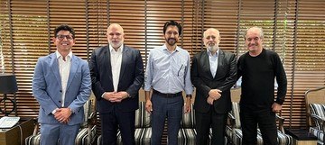 Prefeito da cidade de São Paulo e CEO do Grupo Thathi visitam a Record TV (Divulgação Record TV Emissoras)