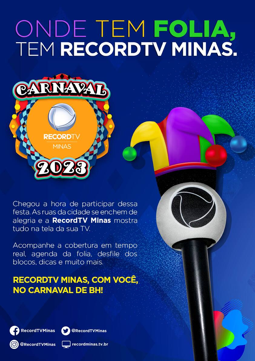 RecordTV Minas realizou a cobertura do Carnaval 2023 de Belo Horizonte -  Sudeste - R7 Record TV Minas