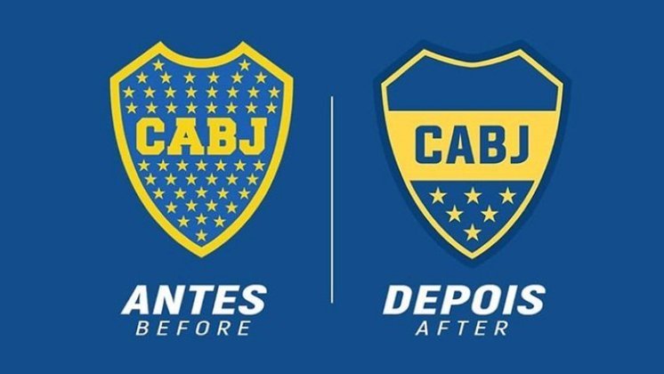 Redesenho de escudos de futebol: Boca Juniors.