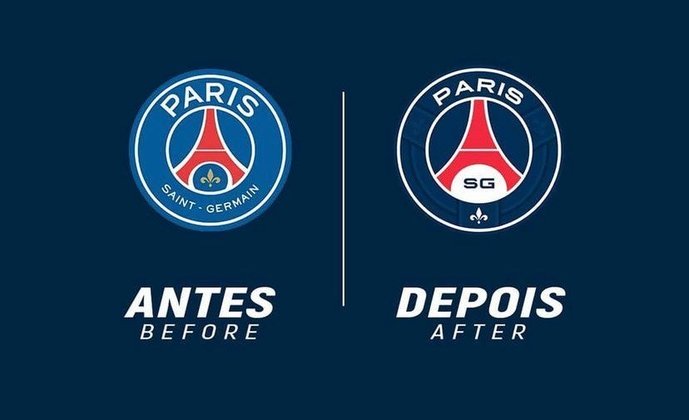 Redesenho de escudos de futebol: Paris Saint-Germain.