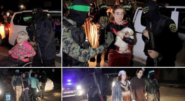 Reféns soltos na semana passada ficaram cerca de 50 dias em cativeiro