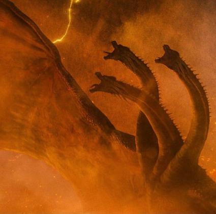 Rei Ghidorah - Esse é um dragão colossal, de três cabeças, que apareceu triunfante em “Godzilla 2: Rei dos Monstros”, filme de 2019. Sua origem, porém, foi em 