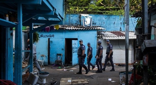 Reintegração de posse na favela Coliseu, zona sul de São Paulo, em janeiro deste ano
