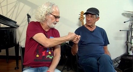 Renato Teixeira e Fagner.no "Domingo Espetacular"