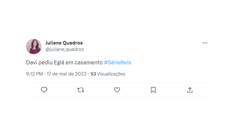 Ainda como rei de Hebrom, Davi pediu Eglá (Samia Abreu) em casamento e tomou para si sua sexta esposa 