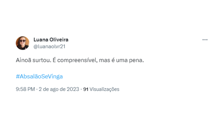 Por outro lado, Ainoã (Raquel Anastásia) culpou o marido pela morte do filho. 
