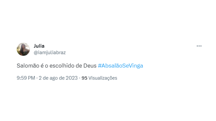 Davi ficou inconsovável com a morte de Amnon e a atitude de Absalão, mas Natan ( Lucio Fernandes) revelou que nenhum dos dois havia sido escolhido pelo Senhor como sucessor dele. 