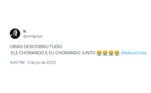 Foi então que o soldado se isolou para relembrar os conflitos com Bateseba (Paloma Bernardi) e Aitofel (Marcos Winter), e o último encontro com Davi. 'O Urias descobriu tudo. Ele chorando e eu chorando junto', disse uma internauta. 