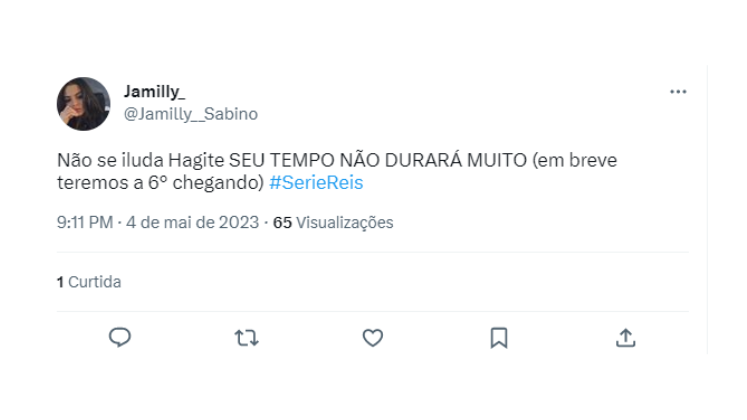 Com a aproximação entre Davi e Hagite, os internautas desconfiaram do que está por vir na trama. Uma fã até alertou a personagem sobre a fama 