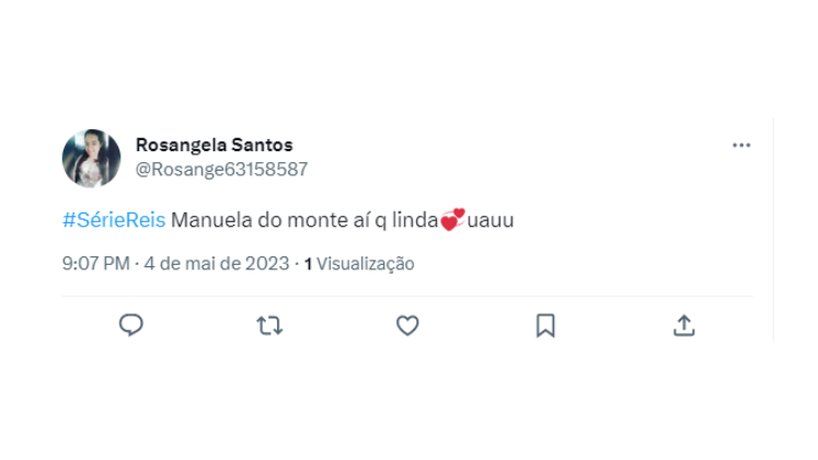 Nos primeiros momentos de Hagite no ar, os fãs da Manuela do Monte já demonstraram alegria por acompanhar mais um trabalho da atriz na dramaturgia da Record TV 