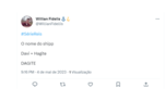 Já esse outro fã da série até criou um nome para o casal: DAGITE (Davi + Hagite) 