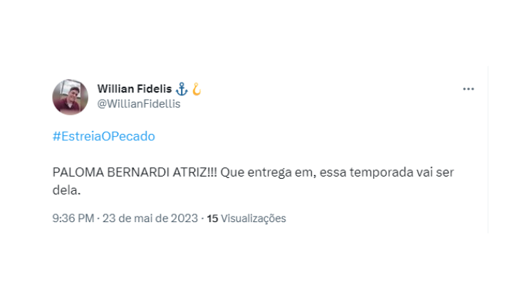 Paloma Bernardi foi muito elogiada pela entrega enquanto atriz nessa cena e por demonstrar tão bem a grande dor da personagem 