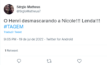 Henri (Dani Gutto), o filho caçula de Cecília (Maria Helena Chira) e Raul (Willian Mello), encontrou as imagens que faltavam na câmera de segurança da pousada, que mostraram Nicole entrando no quarto de Gustavo. A agilidade do garoto gerou elogios entre o público! 