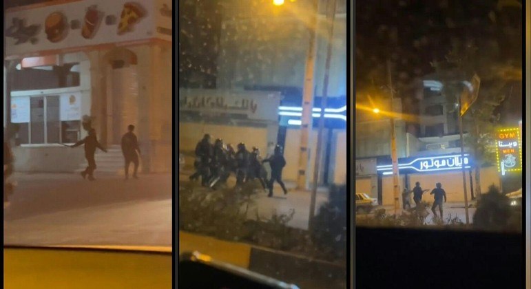 Repressão policial iraniana gravada por um manifestante que estava escondido
