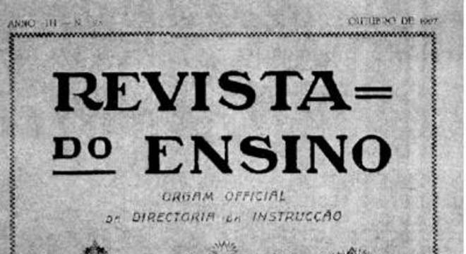 Reprodução da capa da Revista do Ensino de outubro de 1927, que celebrou os 100 anos da lei de Dom Pedro I.