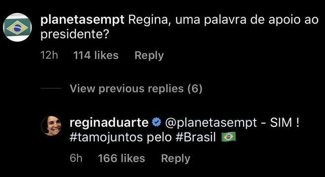 Em uma conversa no Instagram, a secretária de Cultura esclareceu a sua comentada ausência no discurso de Bolsonaro