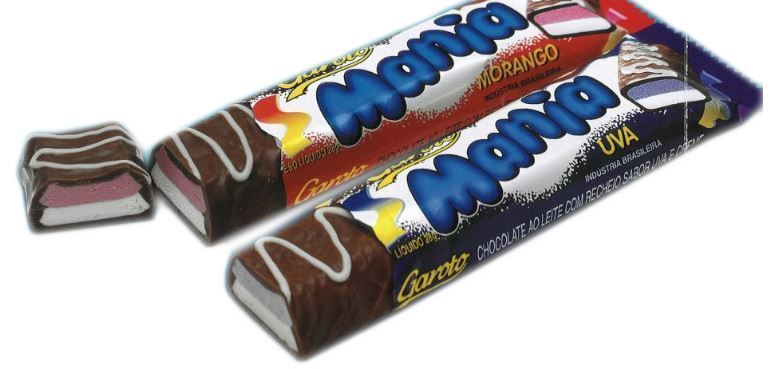 Quem se lembra do chocolate Mania? Era uma delícia e misturava o azedinho e o docinho