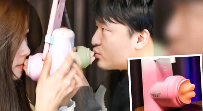 Dispositivo chinês de silicone permitiria beijos entre casais que estivessem ditantes