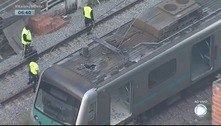 Apuração inicial indica cabo partido como causa de fogo em trem no Rio
