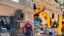 Bombeiros levam 8h para retirar homem com obesidade mórbida de pilha de lixo em apartamento  