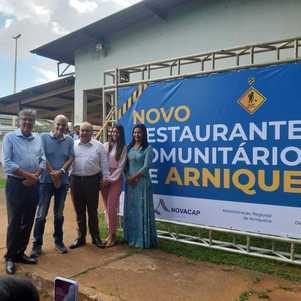 Anúncio do restaurante comunitário em 
Arniqueira