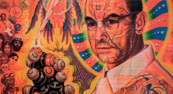Um retrato do químico suíço Albert Hoffman, que descobriu as propriedades alucinógenas do LSD em 1943