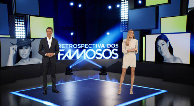 Sergio Aguiar e Mariana Weickert apresentam a Retrospectiva dos Famosos