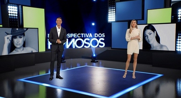 Retrospectiva dos Famosos, hoje, na Record, com Sergio Aguiar e Mariana Weickert