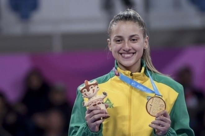 Logo no começo do Pan, Milena Titoneli conquistou o ouro no taekwondo na categoria até 67 kg. Foi a primeira medalha dourada das mulheres do país na categoria em Jogos Pan-Americanos