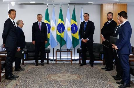 Bolsonaro recebeu Macri no Palácio do Planalto