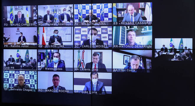 Governadores se reuniram por videoconferência com presidente Jair Bolsonaro