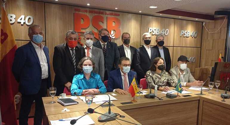 Reunião na sede do PSB, em Brasília
