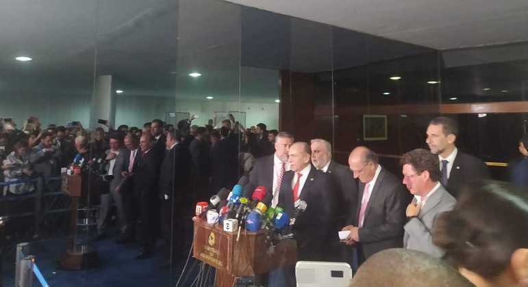 Vice-presidente eleito, Geraldo Alckmin, se reúne com o relator geral do Orçamento de 2023, senador Marcelo Castro (MDB-PI)