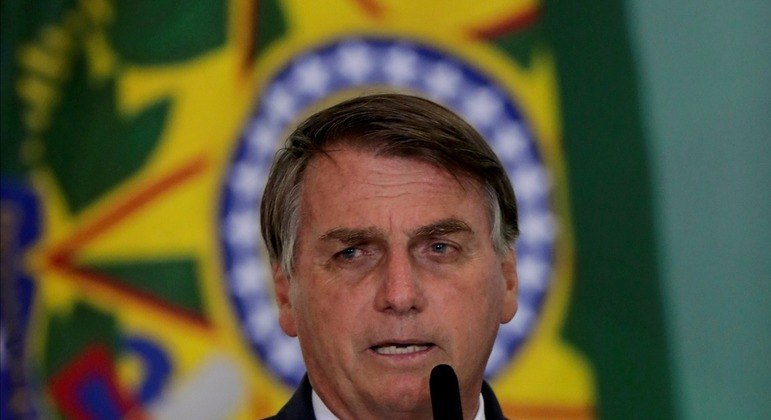 Presidente Jair Bolsonaro em cerimônia no Palácio do Planalto 