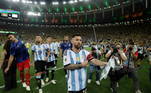 Messi e os demais jogadores da Argentina chegaram a voltar para os vestiários do Maracanã