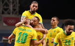  O Brasil jogou neste sábado (31) contra o Egito pelas quartas de final do futebol em Tóquio 2020. Com dificuldade, o time comandado por André Jardine venceu por 1 a 0. Veja fotos do jogo a seguir 