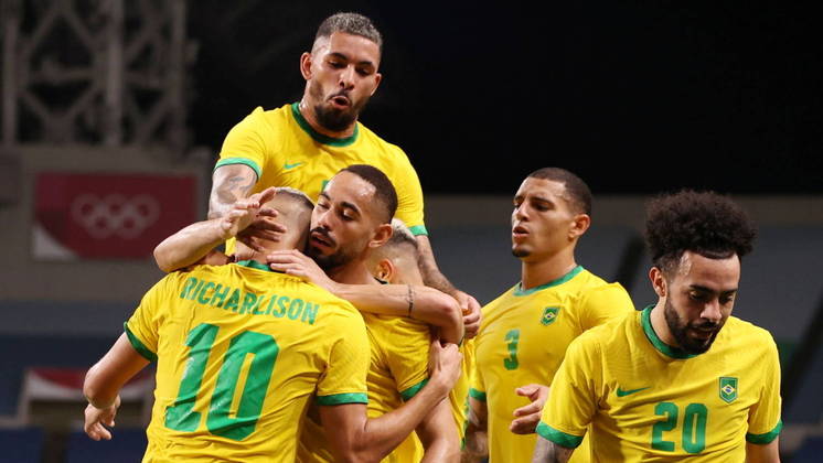  O Brasil jogou neste sábado (31) contra o Egito pelas quartas de final do futebol em Tóquio 2020. Com dificuldade, o time comandado por André Jardine venceu por 1 a 0. Veja fotos do jogo a seguir 