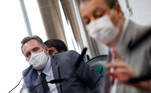 Luiz Paulo Dominguetti, the representative of Davati Medical Supply, attends a meeting of the Parliamentary Inquiry Committee (CPI) to investigate government actions and management during the coronavirus disease (COVID-19) pandemic, at the Federal Senate in Brasilia, Brazil July 1, 2021. REUTERS/Adriano Machado