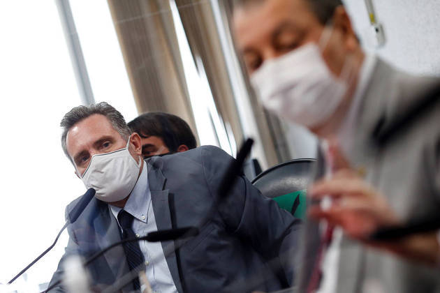 Luiz Paulo Dominguetti, the representative of Davati Medical Supply, attends a meeting of the Parliamentary Inquiry Committee (CPI) to investigate government actions and management during the coronavirus disease (COVID-19) pandemic, at the Federal Senate in Brasilia, Brazil July 1, 2021. REUTERS/Adriano Machado