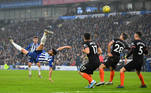 Brighton & Hove Albion's Alireza Jahanbakhsh scores their first goal against Chelsea during the Premier League at The American Express Community Stadium in Brighton, Britain, January 1, 2020. REUTERS/Dylan Martinez/File Photo EDITORIAL USE ONLY. No use with unauthorized audio, video, data, fixture lists, club/league logos or 'live' services. Online in-match use limited to 75 images, no video emulation. No use in betting, games or single club/league/player publications. Please contact your account representative for further details. TPX IMAGES OF THE DAY SEARCH 'GLOBAL POY' FOR THIS STORY. SEARCH 'REUTERS POY' FOR ALL BEST OF 2020 PACKAGES. TPX IMAGES OF THE DAY.