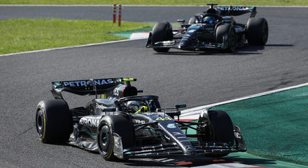 F1: sob forte chuva, Hamilton e Russell dominam 2º treino livre do GP do  Japão