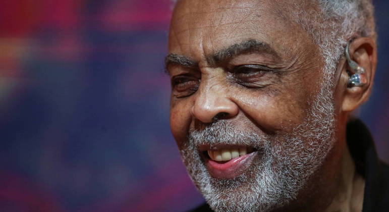 O cantor, compositor e ex-ministro da Cultura Gilberto Gil em evento em São Paulo