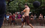 People play “Txake me” during the Indigenous Games in Peruibe, Brazil April 23, 2023. REUTERS/Carla Carniel