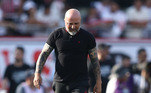 Jorge Sampaoli se frustra com chances perdidas do Flamengo